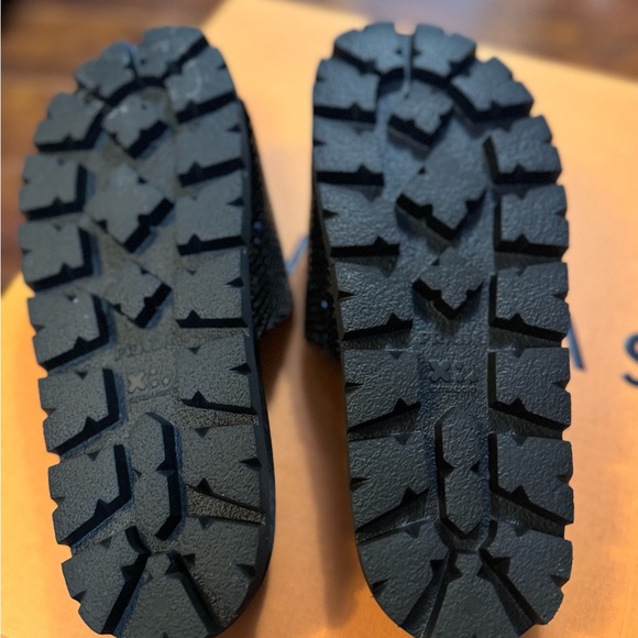 Prada Sequin Sandals Sz 37 Black - Picture 3 of 5